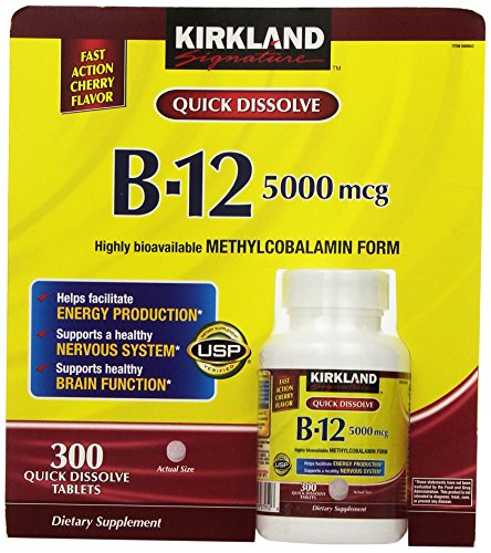 Kirkland Signature Sublingual B-12 5000 mcg, 300 comprimidos