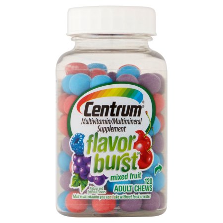 Centrum Flavor Burst Mezclado de la fruta de multivitaminas - multiminerales Suplemento adulto masticables 120 ct