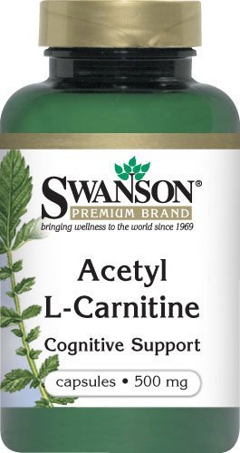Acetil L-carnitina 500 mg 100 Caps de Swanson Premium