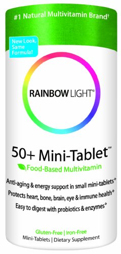 Arco iris luz 50 + mini tableta multivitamínicos, 180 tabletas mini