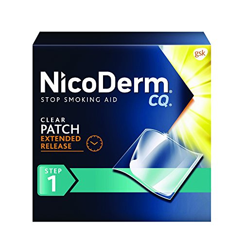 NicoDerm CQ claro nicotina parche 21 mg (paso 1) dejar de fumar ayuda 14 cuenta