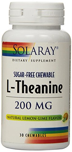 Suplementos masticables Solaray L-teanina, 200 mg, 30 cuenta
