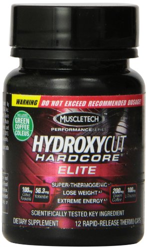 Hydroxycut Hardcore Elite ct 12 ensayo tamaño - píldoras de pérdida de peso con extracto de café verde puro y extracto de Coleus