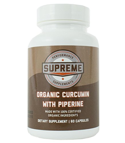 Cúrcuma orgánica con extracto de pimienta negra. 100% ingredientes orgánicos certificados. Estandarizado a 95% Curcuminoids!