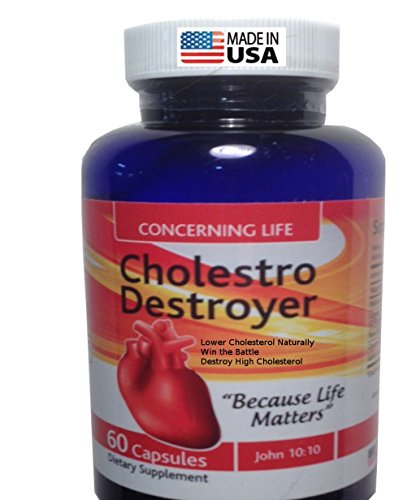 Bajar el colesterol naturalmente con Cholestro destructor, ayuda inferior malo LDL y los triglicéridos - colesterol Natural reducir el suplemento - 60 cápsulas