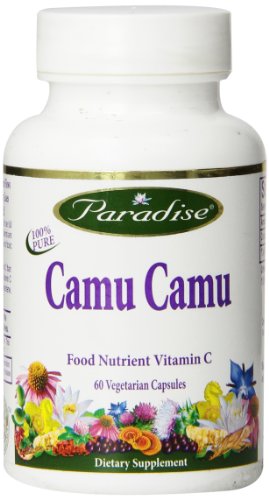 Paraíso hierbas Camu 20% vitamina C cápsulas vegetarianas, cuenta 60