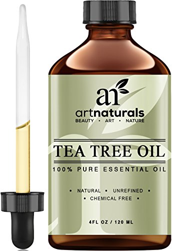 Uso de arte naturales té árbol aceite esencial puro y Natural 4 Oz Premium Melaleuca grado terapéutico de Australia, con jabón y champú, cara y cuerpo lavado, tratamiento para el acné, piojos y muchas condiciones de la piel