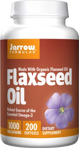 Jarrow Formulas el aceite de linaza, apoya la Salud Cardiovascular, 1000 mg, 200 cápsulas