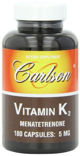 Carlson Labs vitamina K-2, 5mg, 180 cápsulas