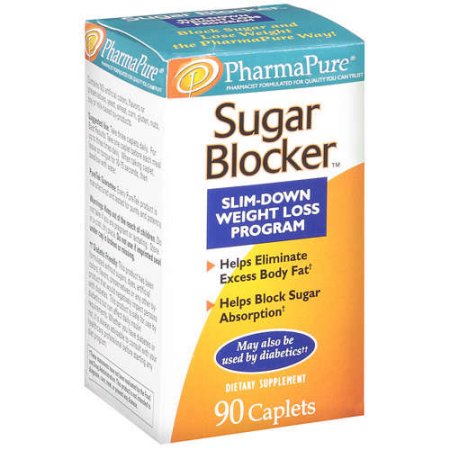 Programa PharmaPure Delgado Down pérdida de peso Bloqueador del Azúcar 90 Cápsulas