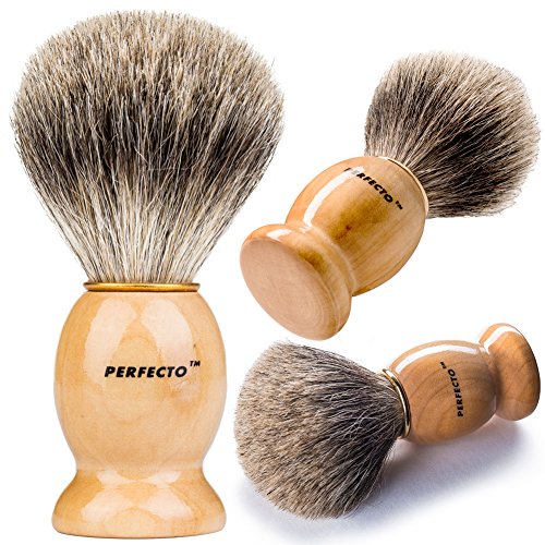 Perfecto 100% puro tejón brocha de afeitar-ya a la venta!!!!!! Diseñado para ofrecer el mejor afeitado de tu vida!!!!!! No importa qué método utilizas, maquinilla de afeitar de seguridad, doble borde de maquinilla de afeitar, Staight Razor o navaja de afe