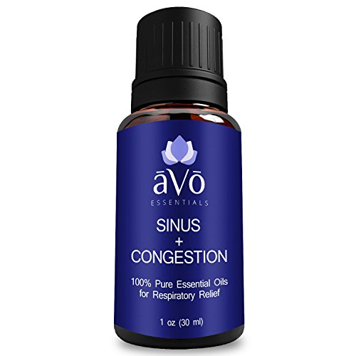 Sinus Relief, la congestión y la mezcla de alergia por el āVō, 100% aceites esenciales de grado terapéutico, holístico, Natural alivio para la congestión Nasal y respiratoria, la presión del seno y tos-1 onza (30 ml)