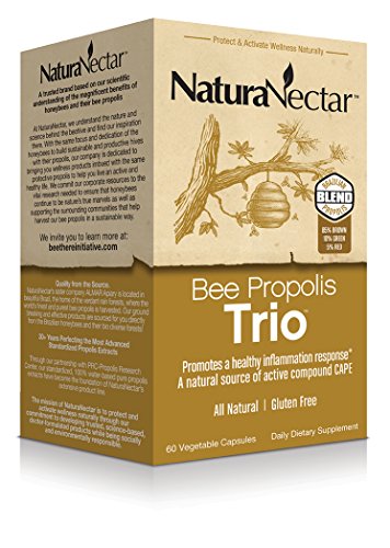 NaturaNectar Proplis trío cápsulas, abeja, cuenta 60