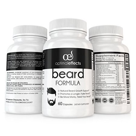 Beard Fórmula Suplemento para Tener más Barba 60 Cápsulas