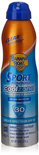 Banana Boat protección solar deporte Perfomance Cool zona amplio espectro solar protector solar Spray - SPF 30, 6 onzas