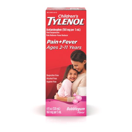 TYLENOL® suspensión oral de los niños reductor de la fiebre y Analgésico Bubblegum 4 fl oz