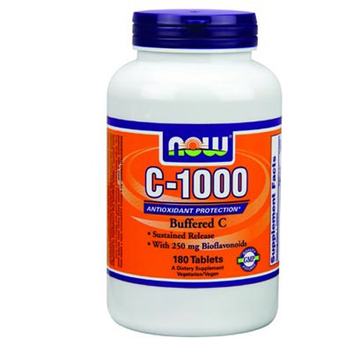 AHORA alimentos C-1000 intermedia C con 250mg de bioflavonoides sostenido liberar 180 comprimidos