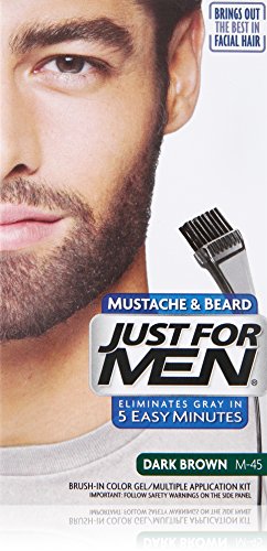 Solo para bigote de hombres y barba cepillo en Color Gel, marrón oscuro (paquete de 3)