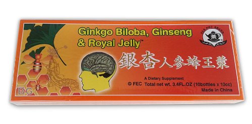 Ginkgo Biloba, Ginseng y jalea real suplemento 10 botellas... mtc