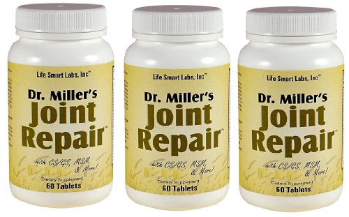 Reparar conjunto 3 Dr. Miller (3 botellas) comprados por personas deseosas de alivio del dolor conjunta, 180 pastillas, alta potencia: incluye glucosamina, MSM, condroitina y más, reparación de Joint Doctor Miller