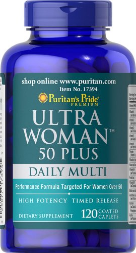 De Puritan Pride Ultra mujer 50 Plus Multi-Vitamin-120 comprimidos recubiertos