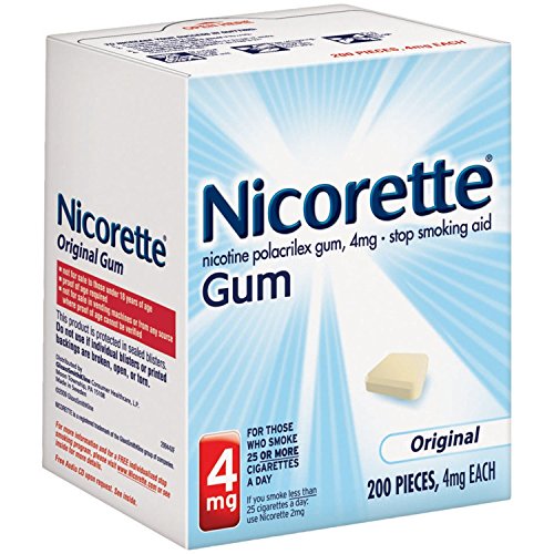 Nicotina de Nicorette Original deje de fumar OTC goma 4mg 200 cuenta
