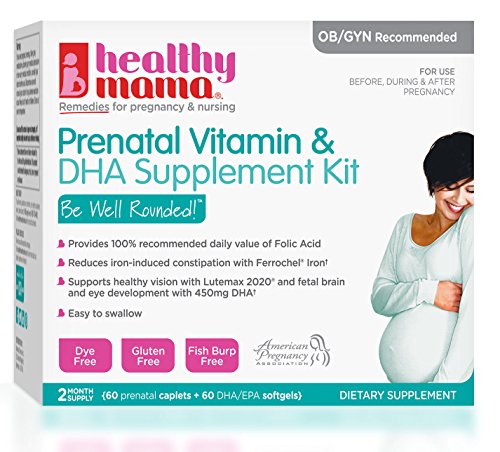 Mamá saludable ser vitamina Prenatal completo y sistema de suplemento de DHA, cuenta 120