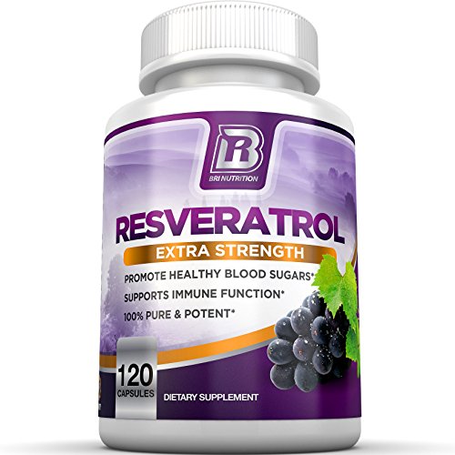 BRI nutrición Resveratrol - 1200mg fuerza máxima suplemento - suministro de 60 días - 120 vegetales cápsulas - 2 cápsulas por porción