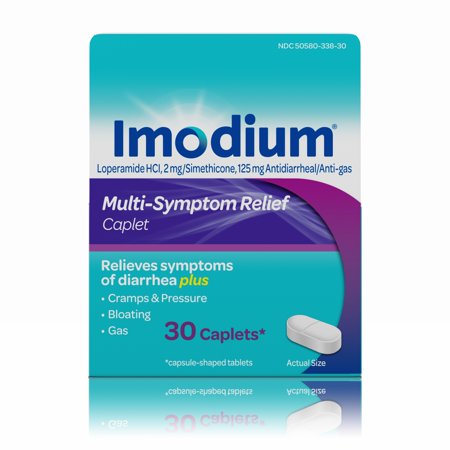 Imodium Multi-Symptom Cápsulas Remedio gas de Ayuda y antidiarreicos 30 de recuento