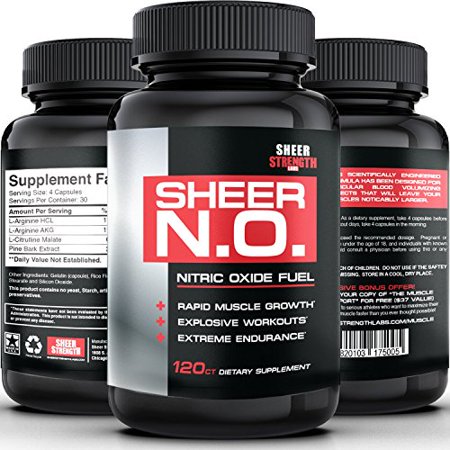Sheer Strength Labs Sheer NO óxido nítrico Booster 120 Ct