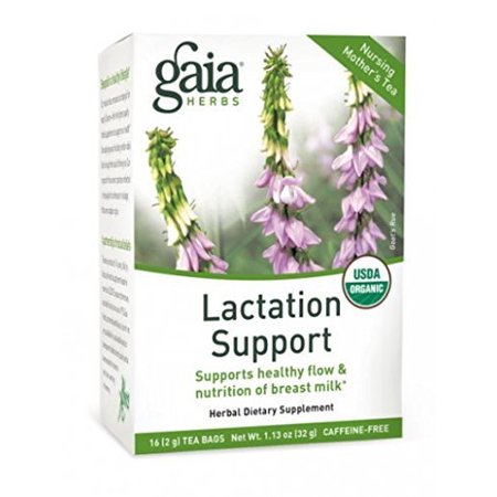 Lactancia Apoyo a base de plantas de té 16 Bolsas 1.13 oz Gaia Herbs