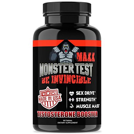 Angry Supplements Monster Maxx prueba Maximum Strength Testosterona (90 quilates)