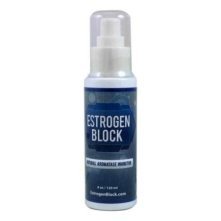 Estrogen Block - Chrysin Cream for Men - 4 Ounce Pump - Natural Aromatase Inhibitor - Anti Estrogen Blocker Supplement 