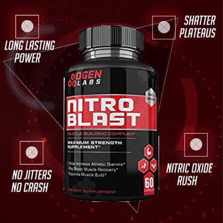 Ogen Labs - Nitro Blast- Maximum Strength óxido nítrico Booster- aumentar la resistencia la recuperación y la masa muscular