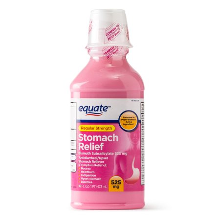 Equate Regular Strength Stomach Relief Liquid 525 mg 16 Oz
