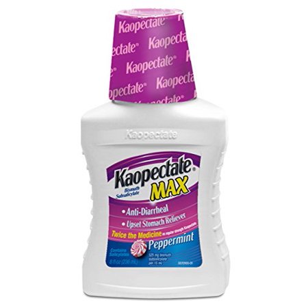 4 Pack Kaopectate Extra Strength Liquid for Anti-Diarrheal Peppermint 8 Oz Each