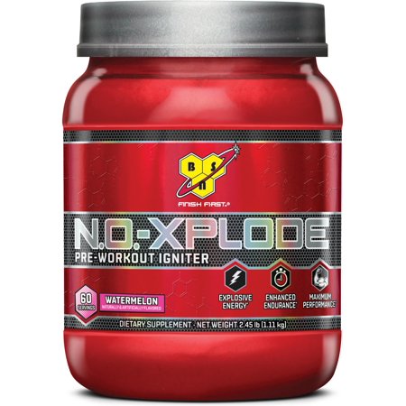 BSN NO Xplode óxido nítrico Booster - Pre Entrenamiento en polvo ponche de frutas 60 porciones