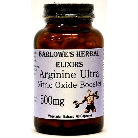 Arginine Ultra - A Better Type of Arginine - 60 500mg VegiCaps - Stearate Free Bottled in Glass- on orders over $49