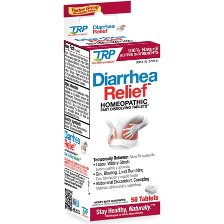The Relief Products Diarrea Relief homeopática Fast comprimidos de disolución 50 ea (Pack de 2)
