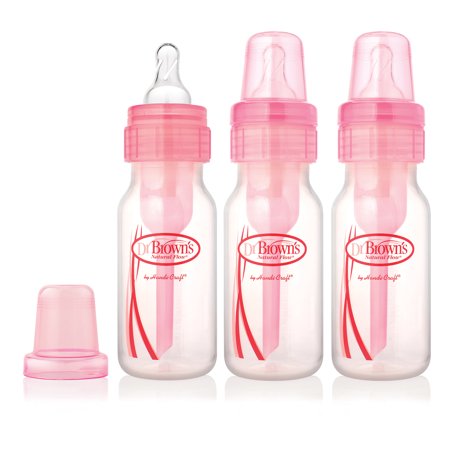 Dr. Brown's Original Baby Bottles 4 Ounce Pink 3 Count
