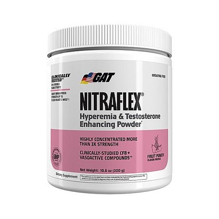 GAT Sport Nitraflex prueba Booster polvo ponche de frutas 30 porciones