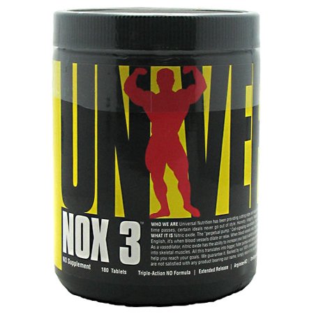 Universal Nutrition NOX 3 Nitric Oxide Booster 180 Ct