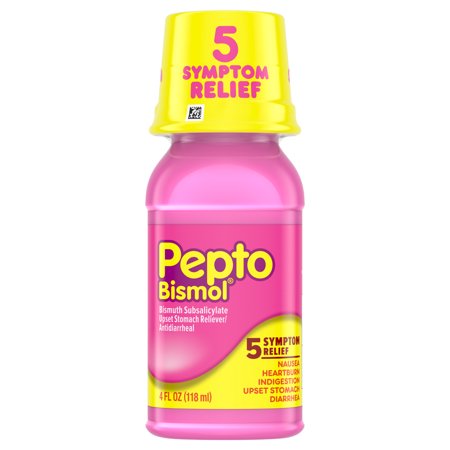 Pepto Bismol Liquid for Nausea Heartburn Indigestion Upset Stomach and Diarrhea Relief Original Flavor 4 oz