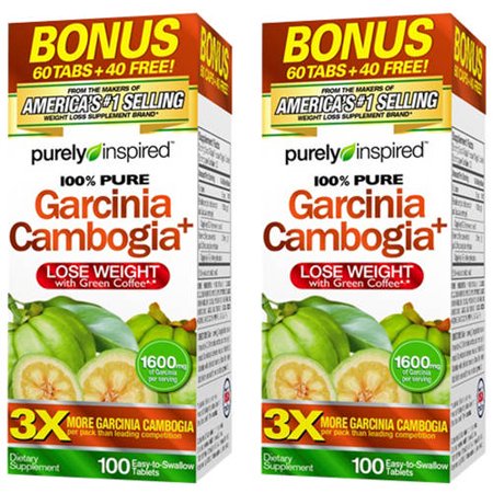 (2 Pack) Purely Inspired Garcinia cambogia no estimulante 100 Caps