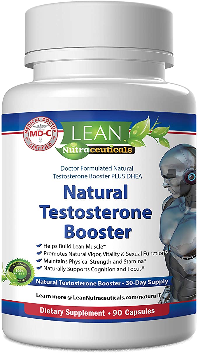 LEAN NUTRACEUTICALS MD CERTIFIED NATURAL TESTOSTERONE BOOSTER 90 CAPSULAS