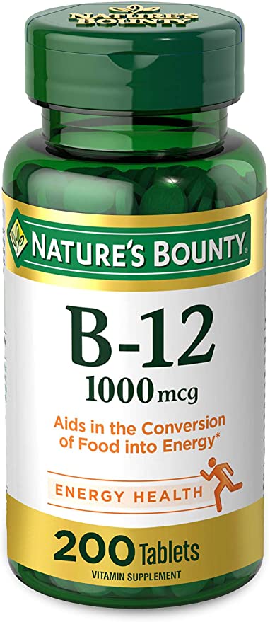 LA VITAMINA B12 PAR BOUNTY NATURALEZA 1000MCG 200 COMPRIMES