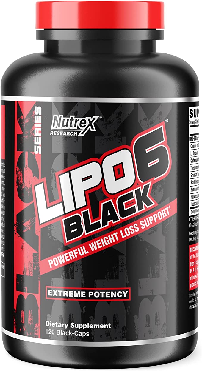 NUTREX RESEARCH LIPO6 BLACK EXTREME POTENCY 120 CAPSULAS